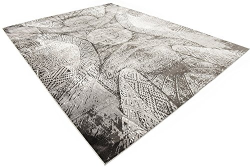 Unique Loom Sofia Collection Dark Gray 9 x 12 Area Rug (9' x 12')