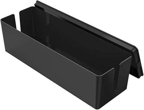 Amazon 電源 タップ ボックス 電気 コード 収納 パソコン 配線 整理 コンセント 収納 ボックス テレビ周りとパソコン周りコード などをちゃんとまとめる収納 ケース ブラック 収納ケース ボックス オンライン通販