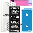 [7500mAh] Battery for iPhone 7 Plus, JDORLDL 2024 New 0 Cycle High Capacity Replacement Battery for iPhone 7 Plus Models A1661/A1784/A1785 with Adhesive (No Tool)