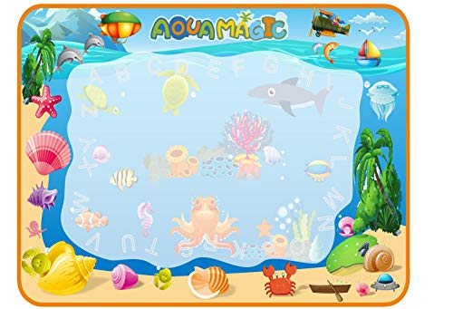 Water Drawing Aquadoodle Magic Mat - TFS Kid Painting Writing Color Doodle Board Toys with Magic Pens, Educational Learning Mats Best Xmas Gift for Toddlers Boys Girls Age of 2,3,4,5,6 Year Old