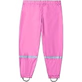 Toddler Girls Boys Water Resistant Rain Pants Mud Dirty Proof Lightweight Reflective Rain Wear