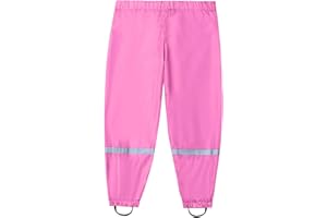 YIQAUMA Toddler Girls Boys Waterproof Rain Pants Mud Dirty Proof Lightweight Reflective Rain Wear