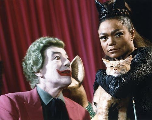 Batman Cesar Romero As The Joker Eartha Kitt As Catwoman Holding Cat 8x10 Promotional Photograph At Amazon S Entertainment Collectibles Store