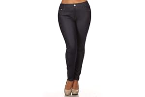 YELETE Women's Basic Five Pocket Stretch Jegging Tights Pants