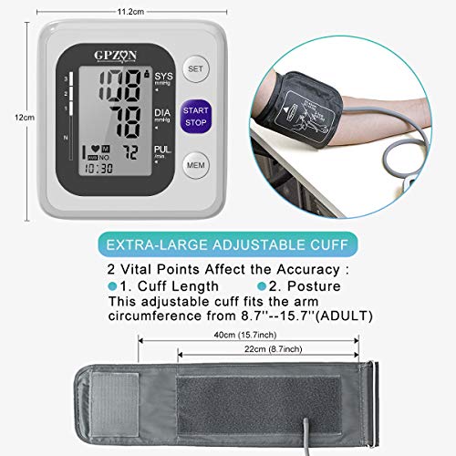 Blood Pressure Monitor Upper Arm, Digital BP Monitor Cuff Irregular