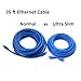 Cable Matters 10Gbps 5-Pack Snagless Cat 6 Ethernet Cable - 10ft, Slim Profile Cat 6 Cable, Cat6 Cord, Thin Ethernet Cord, Blue