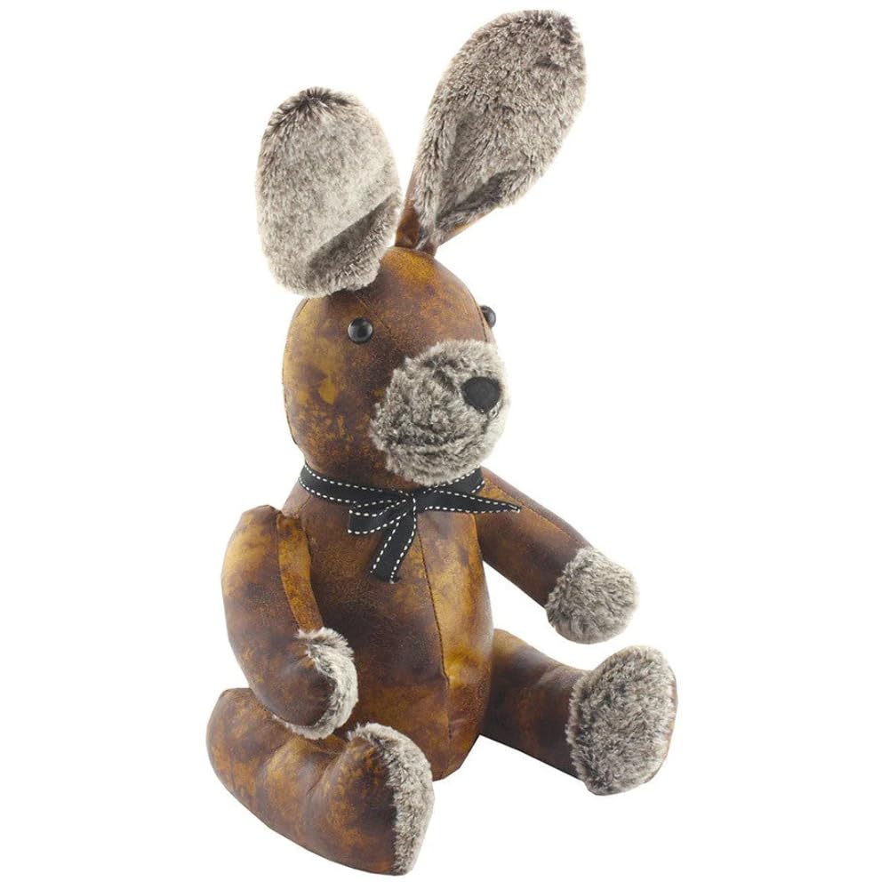 L & P Home & Gifts Faux Leather Rabbit Doorstop