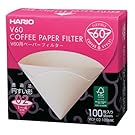 Hario V60 Paper Coffee Filters, Size 02, 100 Count, Natural
