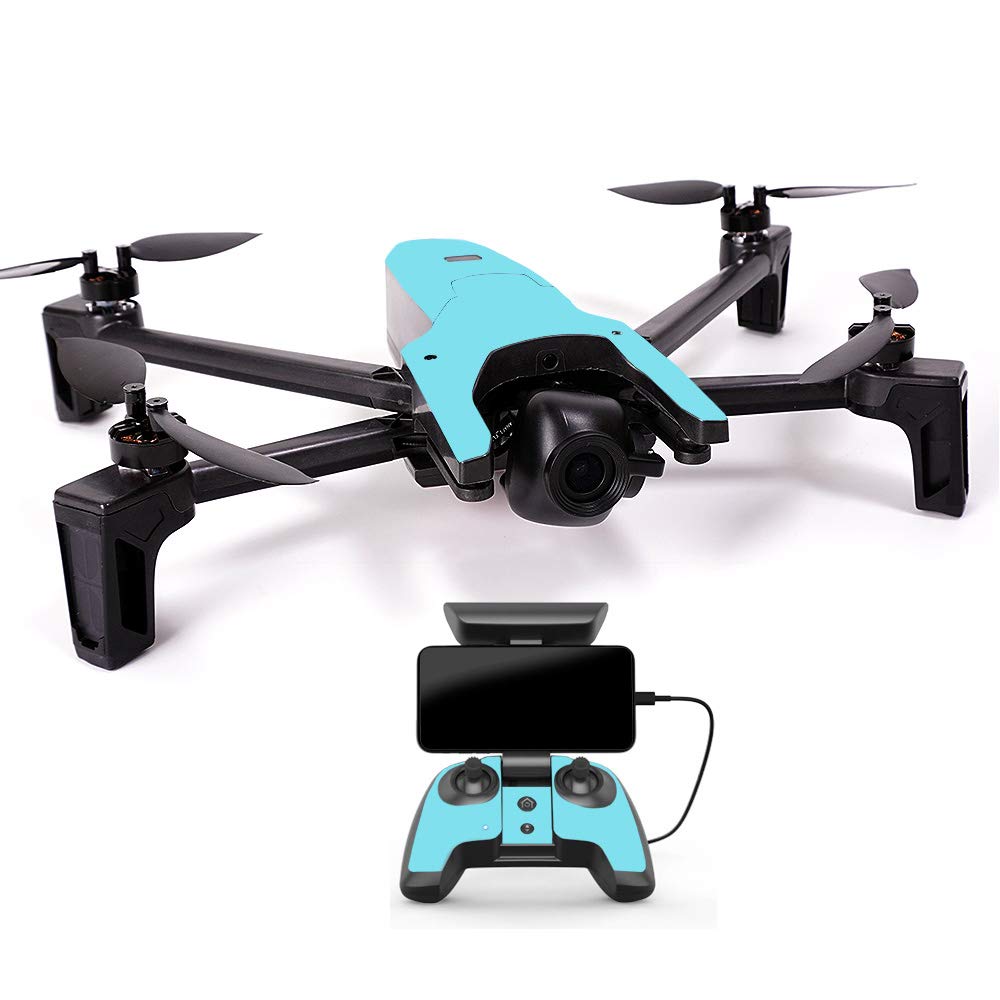 Mightyskins Drone Anafi Parrot ラップ Coverage Blue B07h7qm58d Baby Coverage Solid Baby Minimal Orange Drone Droneコントローラーステッカー Solid Minimal Minimal Drone Controller Controller スキンデカール ソリッドベビーブルー Controller Paanamin