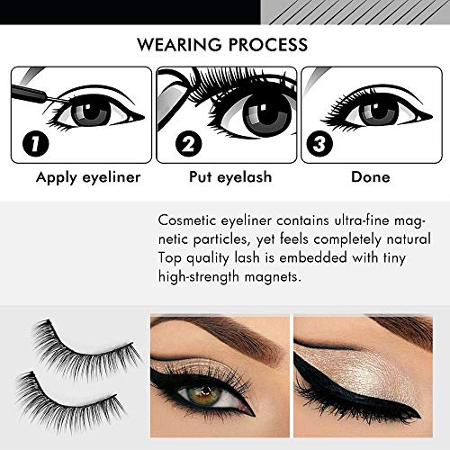 Magnetic Lashes and Eyeliner Kit, Magnetic Eyeliner With Magnetic False Eyelashes - Thumbnail 2