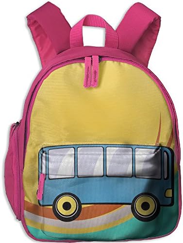 Bus Kid's School Backpack Toddler School Bag Pink For Boy's Girl's