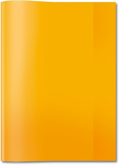 HERMA A4 Clear Exercise Book Cover Orange 7494 PVC Free Plastic