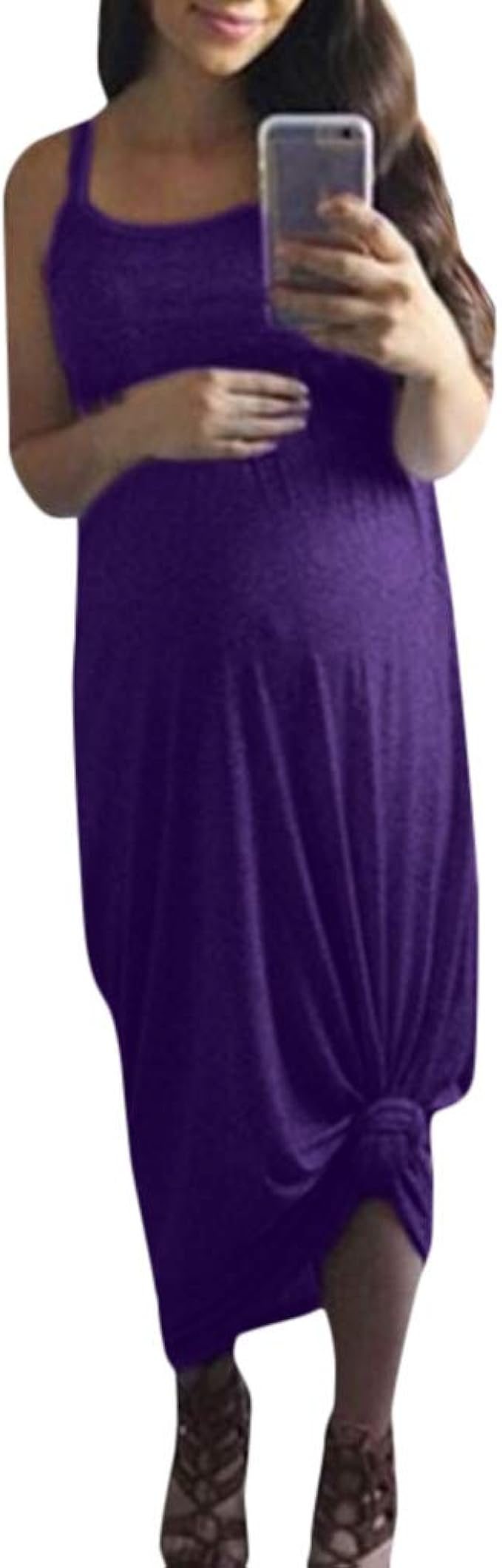 Amazon.com: Maternity Dress - Women Pregnancy Sleeveless Dress Casual Long Dresses: Toys & Games