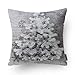 Phantoscope Pack of 4 Merry Christmas Decorative Velvet Embroidery Throw Pillow Cover with Snowflake, Trees, Elves, Elk Cushion Covers for Xmas Couch Sofa, Blue and Grey, 18 x 18 inches, 45 x 45cm