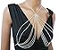 Fashion 21 Women's Sexy Bikini Bra Shaped Link Chain Simple Cover up Bra Body Jewelry (Silver Tone)