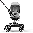 CYBEX Eezy S Twist +2 V2 Baby Stroller with 360° Rotating Seat for Infants 6 Months and Up - Compatible with CYBEX Car Seats, Fog Grey