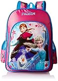 Frozen Trio Pink and Blue School Bag for Children of Age Group 6-8 years| Size 16 inch