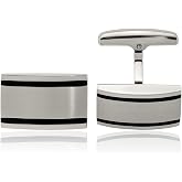 IceCarats Stainless Steel Cuff Links | Polished, Brushed, Engravable