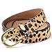 JIEDE Leopard Print Belt for Women Genuine Leather Waist Belts for Jeans