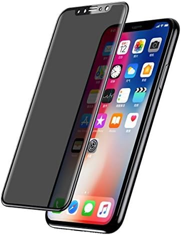 iPhone X 10 Tempered Glass Screen Protector [Upgraded version] Premium Privacy 9H Hardness[Case Friendly] [3D Edge-to-Edge] Anti-Spy Tempered Glass Screen for iPhone X/10