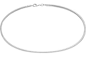 Savlano 925 Sterling Silver Solid Italian Figaro, Rope,Herringbone, Curb, Ball Bead, Snake, Mariner Chain Anklet for Women & Girls, Comes in 0.8mm - 5mm Gift Box