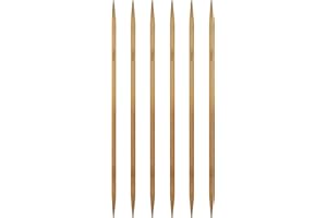 SIXQJZML 6Pcs 4.5mm Wooden Double Pointed Knitting Needles US Size 7 for DIY Yarn Craft Set,Socks,Sweater, Nice Gift for Women Adults Kids Children Beginners