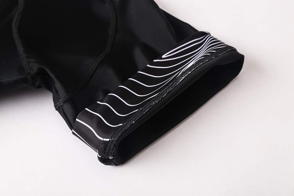 Uriah Men's Bicycle Jersey Bib Shorts Black Set Reflective Short Sleeve with Rear Zippered Bag: Sports & Outdoors