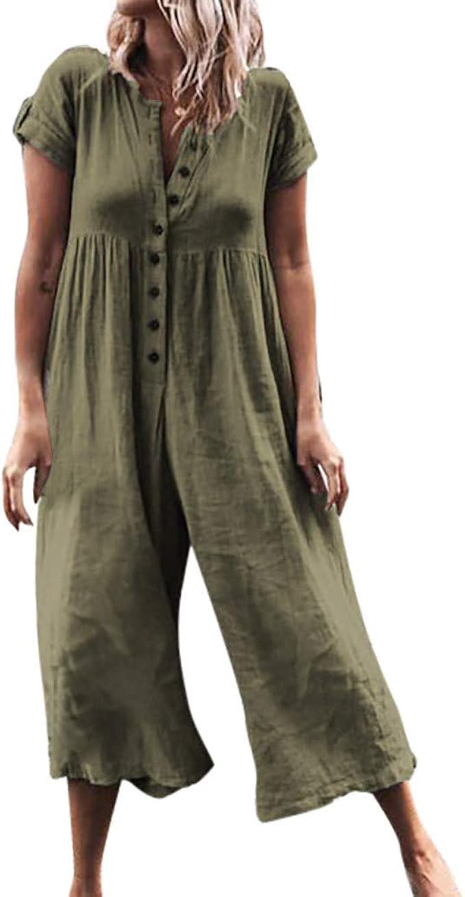 linen long sleeve jumpsuit