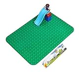 Duplo - Compatible 15'' x 10'' Fun For Life Green Baseplate fit with Classic DUPLO ,Mega Bloks-Compatible Brick Building Base
