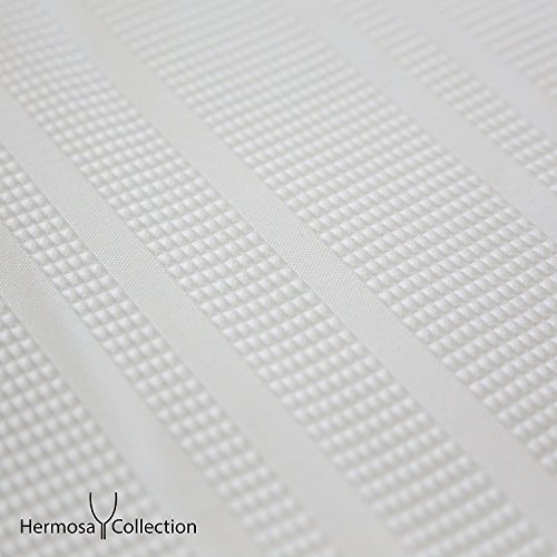Hermosa Collection Heavy Fabric 230 GSM Waffle Shower Curtain 72-Inch-by-72, White