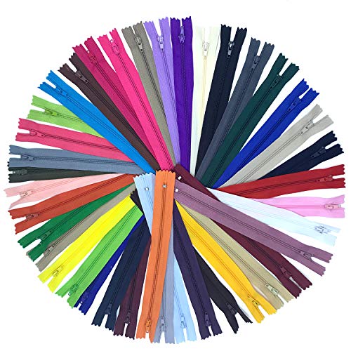 Yzsfirm 120 Pcs 8 Inch Sewing Zipper, Nylon Coil Closed Zippers for Tailor Sewing Crafts (20 Color)
