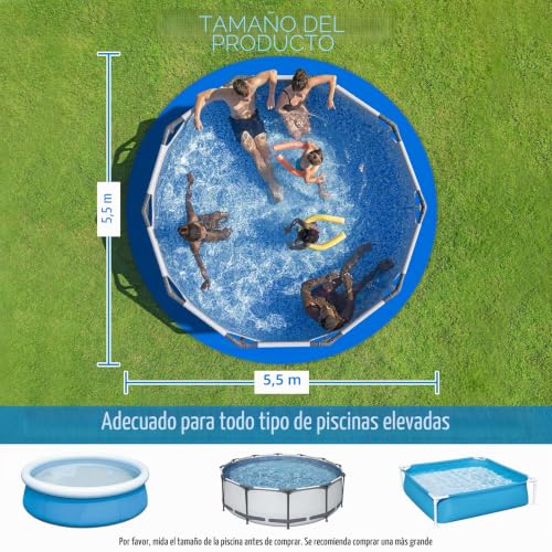 12ft Round Pool Protection Mat for Flat Pools Above Ground Swimming Pools Protection
