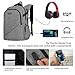 Laptop Backpack, TSA Friendly Business Travel Anti-Theft Laptop Backpack Bag for Womens Mens with USB Charging Port, Durable Water Resistant Collage School 15.6 Inch Computer Rucksack Daypack- Grey