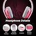 New Pink color Beyution513@ Over-ear- HiFi Stereo-Built in Clear Mic-phone-Pink BLUETOOTH V4.1 HEADPHONES HEADSET