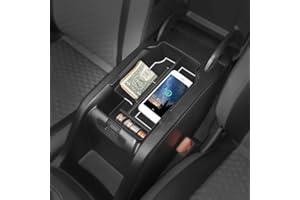 EDBETOS Center Console Organizer Tray Compatible with Chevy Colorado GMC Canyon Accessories 2015 2016 2017 2018 2019 2020 2021 2022 Armrest Secondary Storage Glove Box, White