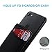 COCOFU Cell Phone Card Sleeve[Double Secure] Lid Pouch RFID, 3 Packs Ultra-Slim 3M Self Adhesive Card Holder Stick on Phone Sleeves with Pocket for Smartphones (Black+Grey+Brown)