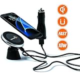 Car Wireless Charger - wireless car charger mount for samsung galaxy s7 s8 s9 edge note plus iphone x 8 plus dock - lg phone android fast magnetic qi wireless car charger portable holder