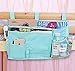 8 Pockets Hanging Bedside Caddy Organizer for Dorm Bedroom Bunks Bed TV Remote Controller Holder Baby Cot Stroller Nursery Diaper Cup Holder Organizer Pushchair Storage Bag Magzine Cellphone Case