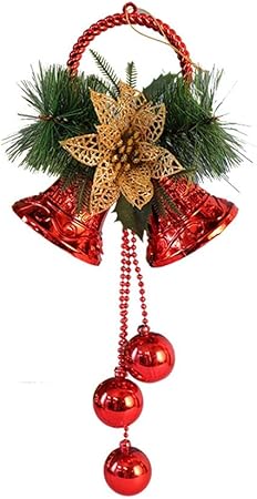 Immagini Semplici Di Natale.Zm Shu Albero Di Natale Semplici Decorazioni Di Natale Alberi Di Natale A Doppia Campana Regalo Casa Porta Finestra Appeso Cinghia Multicolore Opzionale Color Red Size 8cm Amazon It Casa E Cucina