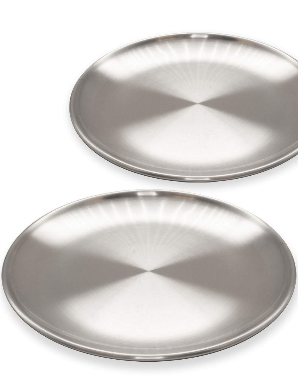 Outdoor Saxx Set of 2 Unbreakable Stainless Steel Plates 20cm
