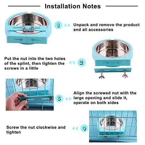 Guardians Crate Dog Bowl Removable Stainless Steel Water Food Feeder