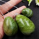 ELEGIANT Set of 3 Natural White Jade Egg for Kegel Exercise Pelvic Floor Muscles Vaginal Exercise Yoni Egg Ben Wa Ball Health Care for women gift
