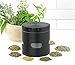 DCOU New Design Premium Herb Grinder 2.2 Inches 4 Piece Spice Grinder with Pollen Catcher Durable Zinc Alloy Herb Grinder Spice Grinder (Black)