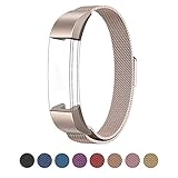 SWEES Metal Bands Compatible Fitbit Alta & Fitbit Alta HR, Milanese Loop Stainless Steel Metal Replacement Accessories Small Large for Women Men, Silver, Black, Rose Gold, Colorful, Champagne