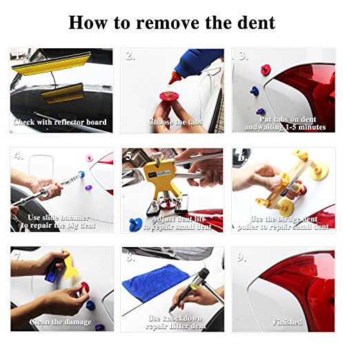 Anyyion 15 PCS Paintless Dent Repair Kits Glue Sticks, 15Park - (5 Packs Black & 5 Pack Yellow & 5 Pack Transparent) Size: 11mm 270mm