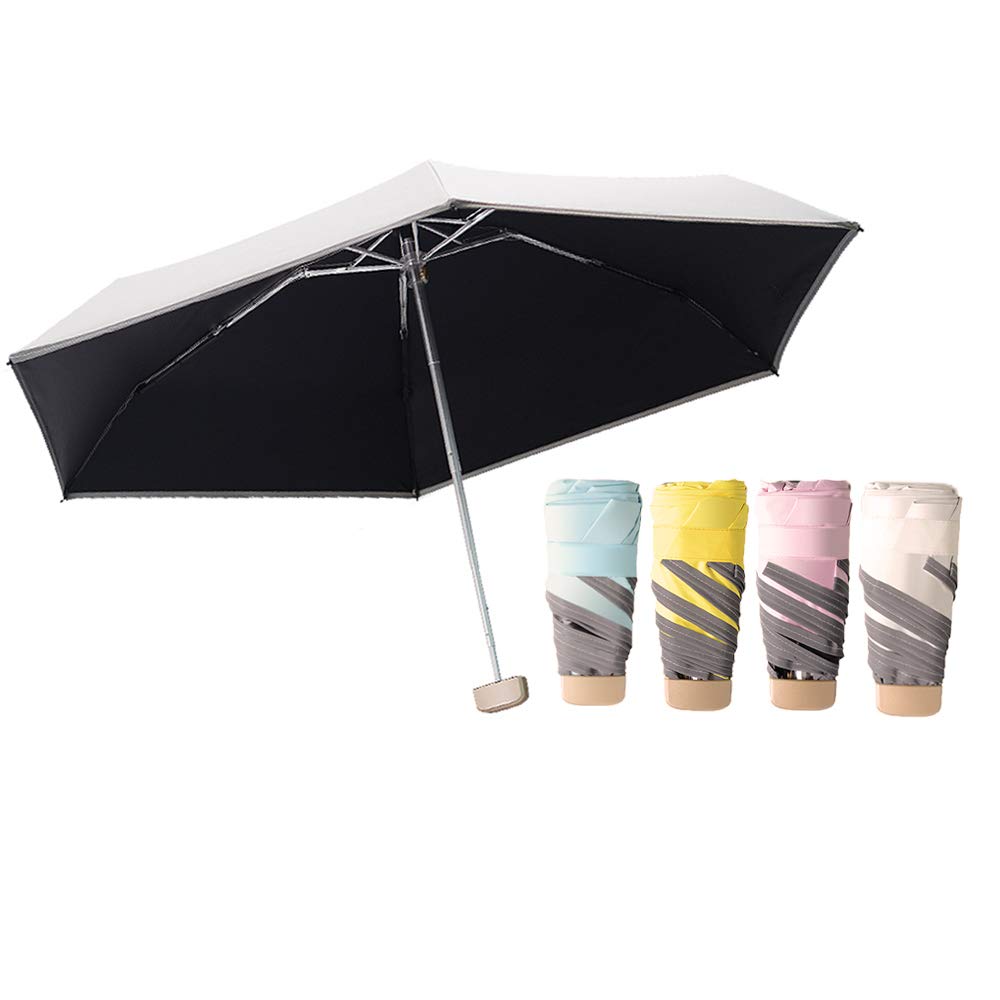 ZFQ Mini Compact Sun&Rain Travel Umbrella - Lightweight Portable Umbrella with 99% UV Protection, UPF 50+ for Kids Women