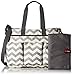 Skip Hop Duo Double Signature Carry All Travel Diaper Bag Tote with Multipockets, One Size, Chevron