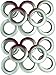 OZ special Curtain Grommets Sheers Grommets Reusable Silencer Sliding Easy snap Install Silver 1.73 Inch Inner Diameter(16-Pack)
