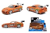 New 1:32 Fast & Furious 7 Brian's Orange Toyota Supra Diecast Model Car By Jada Toys