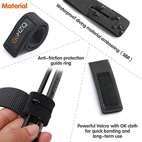 GoHZQ Angelrute Gürtel Elastische Gurte Halter Outdoor Supplies Einstellbar Dehnbare Angelrute Halterung Magic Band Angelgerät Krawatte Tasche Zubehör 5 Farben, 10 Packungen – Bild 5